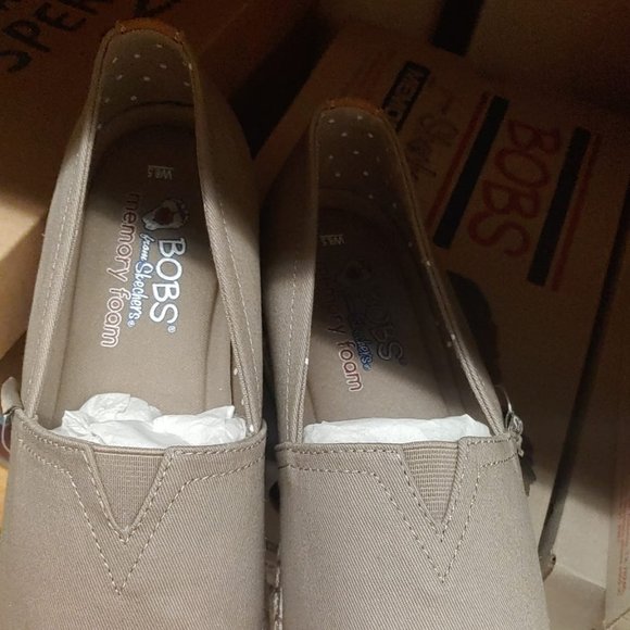 SKECHERS Women Bobs Espadrille Wedges--Taupe - Picture 6 of 8